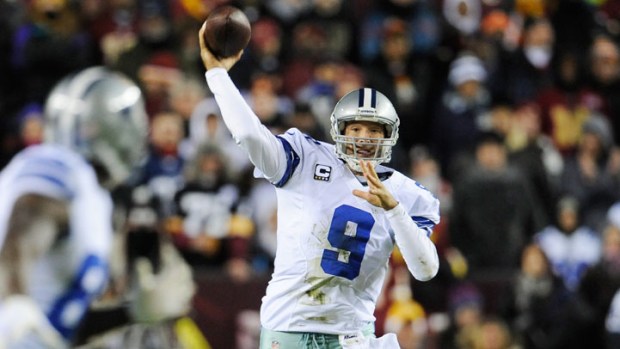 Romo's 2012 Throws on Each Route