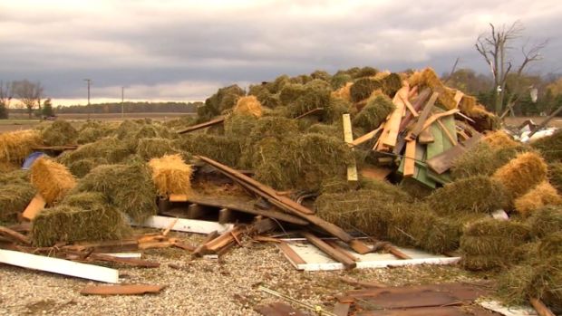 [DFW] Tornado Traps Men Under Bales of Hay