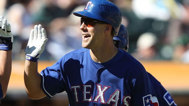 Five Rangers Homer in Win Over Royals