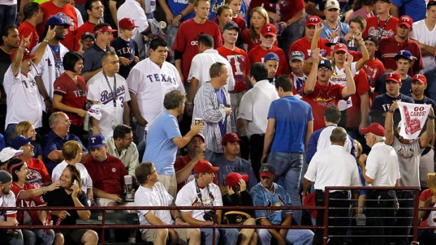 Rangers Fan Ejected for Throwing Ball