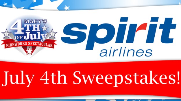 Enter to Win Spirit Airlines' July 4th Sweepstakes