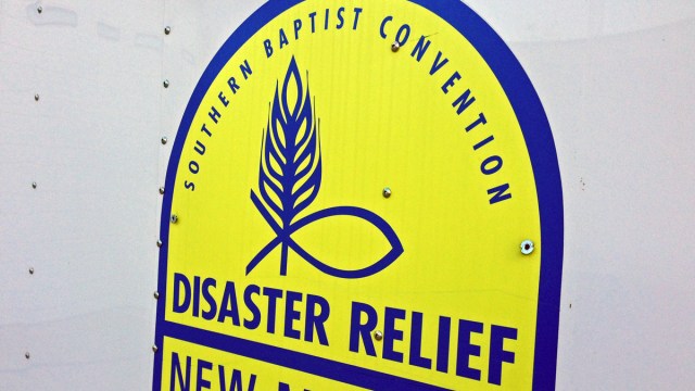 Tools at the ready, volunteers from Texas, New Mexico and Mississippi loaded up out of the Texas Baptist Men's disaster relief center this morning in Dallas, with their eyes set on cleaning up debris left over from last week's ice storm.