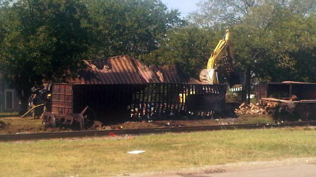Fuel Tanker, Train Collide in Wills Point