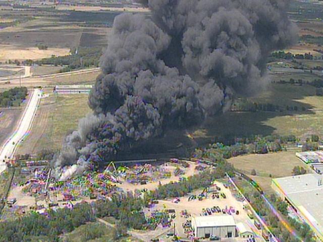 Fire at Greenville Recycling Center