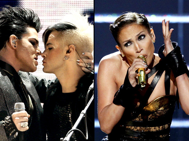 AMA Shocking Moments: Fiery Gaga, Lewd Lambert & J. Lo's Spill