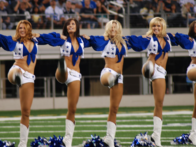 Dallas Cowboys Cheerleaders Take Field at Open Practice