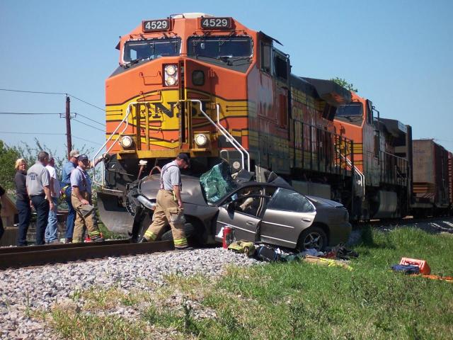 Car vs. Train in Carrollton