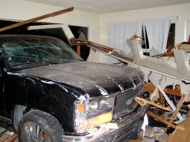 Bait Truck Crashed Into Home