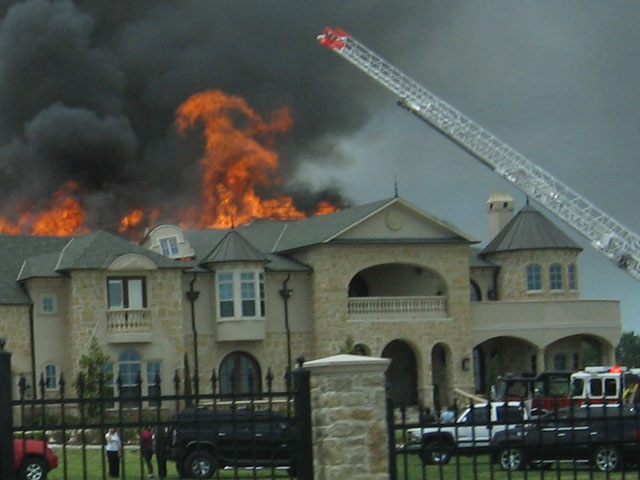 Gallery: Fire Rips Through Massive Home in Heath