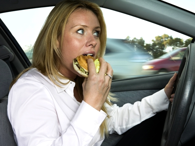 You Shouldn't Eat or Drink While Driving
