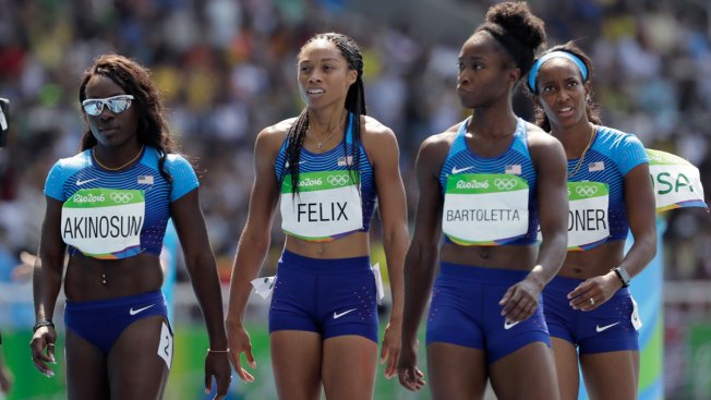 Controversy surrounds United States women's shocking relay baton drop