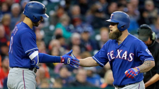Darvish tops Tigers again, Napoli homers as Texas rolls 5-2