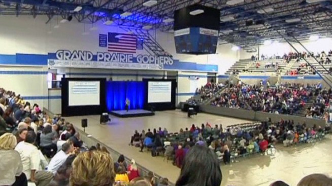 Grand Prairie school district teachers received training on school safety on Friday.