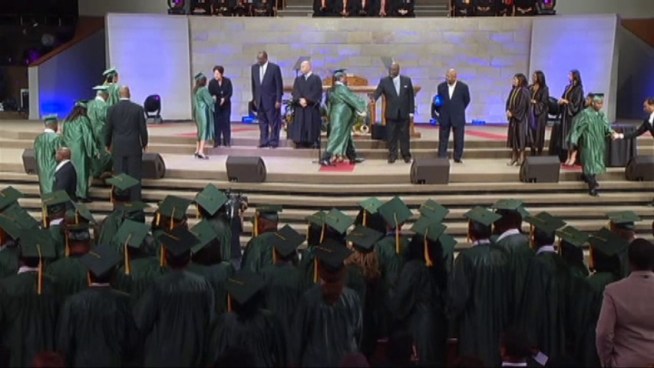 More than 100 former convicts graduate from special program at The Potter's House in Dallas.