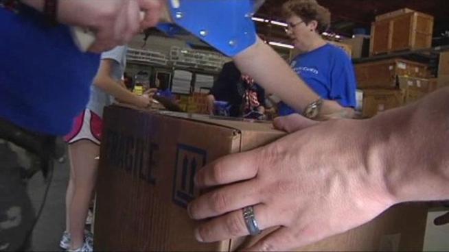 The Airborne Angel Cadets of Texas spent Saturday packing up care packages for troops serving overseas.