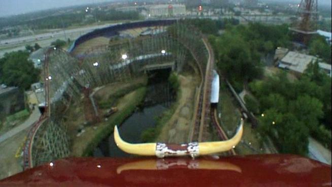 Take a ride on the new and improved Texas Giant at Six Flags Over Texas in Arlington.