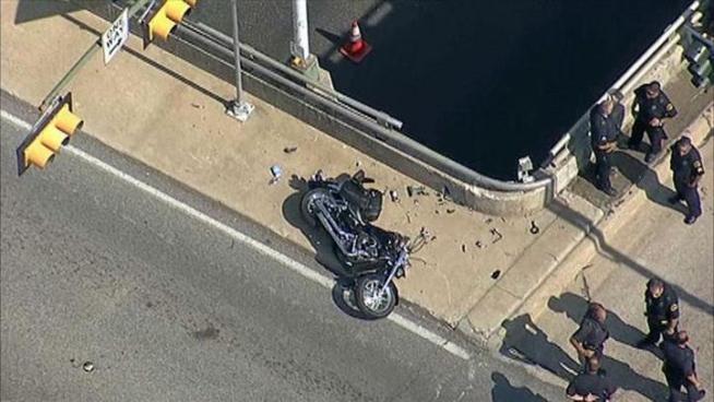 Dallas police say 41-year-old Roland Olvera was ejected from his motorcycle after he was hit by a 1999 red Ford F150 extended cab pickup.