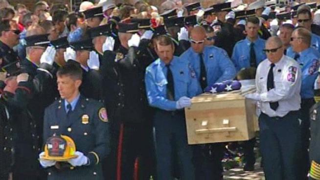 Nearly 1,000 friends, family and well-wishers also attended a private memorial, where witnesses say Stone was remembered fondly for his kindness, love of baseball and skill as both a firefighter and a loving dad.
