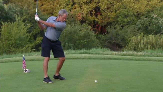 President George W. Bush hit the links at Dallas National Golf Club for Patriot Golf Day.