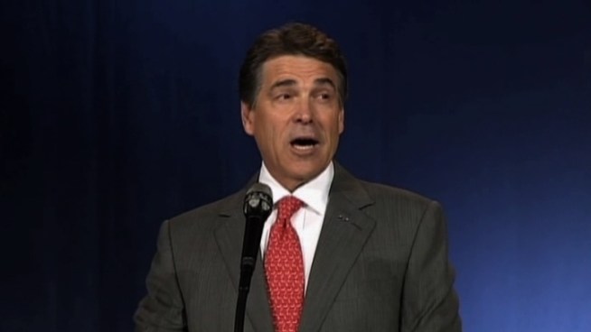 Gov. Rick Perry stopped in Lynchburg, Virginia Wednesday to speak to students at Liberty University.
