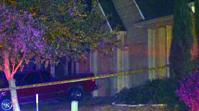 A Denton County woman is in a Dallas hospital after being shot by a family member overnight Saturday, police said.