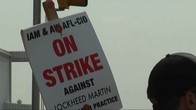 Nearly 3,600 machinists at Lockheed Martin remain on the picket line five weeks after refusing the company's last offer.