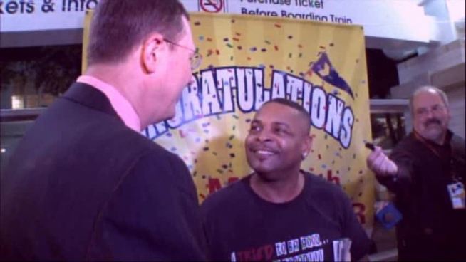 Don Johnson from DeSoto was randomly chosen from riders on the red and blue line to represent all those who have traveled along the 55-station system over the past 16 years.