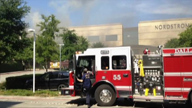 Dallas Fire-Rescue responded to a two-alarm fire at NorthPark Center on Monday morning.