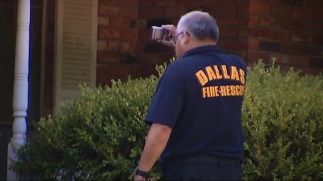 Two people were taken to the hospital Wednesday night after a house fire in north Dallas, one person did not survive.