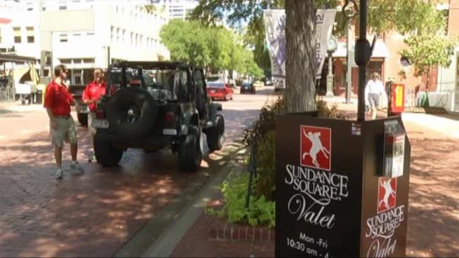 Construction in Fort Worth's Sundance Square has lead to a new valet parking program to ease visitor's parking woes.