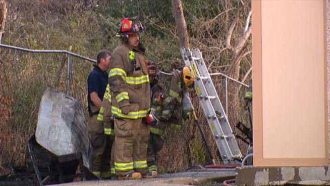 Dallas fire crews say a man jumped out of his second story apartment window after a fire broke out Friday morning.