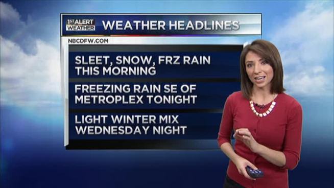 NBC 5 Meteorologist Samantha Davies updates the morning video forecast for Jan. 14, 2013.