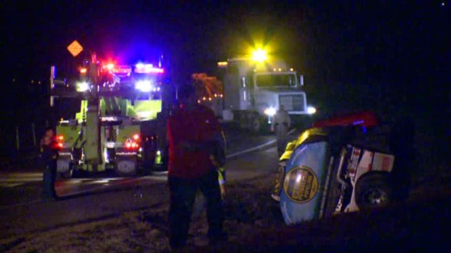 RAW VIDEO: Overnight tanker crash in Forney. No audio.