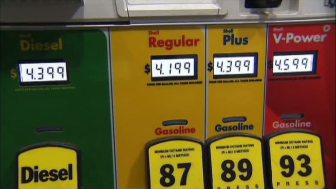 Gas stations are rising, with one station in Dallas charging $4.19 per gallon for regular unleaded.