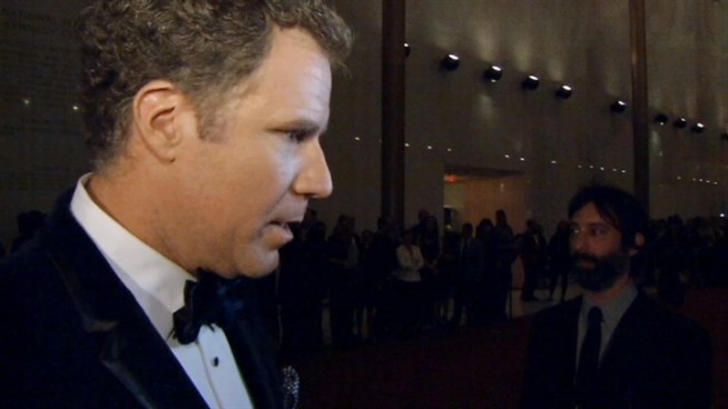 Comedian Will Ferrell received the Mark Twain award at the Kennedy Center on Sunday night.  He told reporters that Ron Burgundy would likely not have been allowed to attend the event.