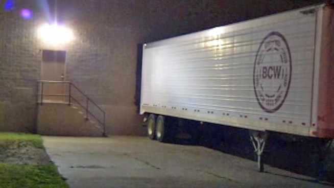 Several crews had to help free a man from a dough mixer at a Dallas baking company.
