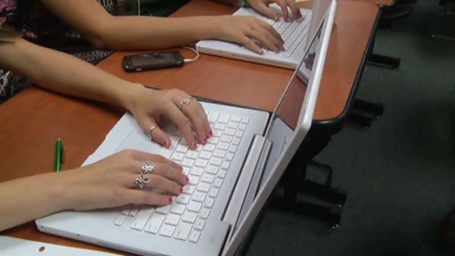 Rockwall Independent School District is testing a pilot program where students can bring their own gadgets, like iPhones and iPads to school.