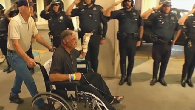 Fort Worth Officer John Bell went home from the hospital Thursday after he was shot in the face, hip and hand during a shootout with a suspect in Haltom City last week.