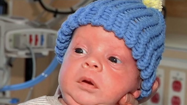 Martha Godwin, 79, of Garland had aortic valve replacement and used her second lease on life to knit 80 tiny caps for premature babies at Medical City Children's Hospital.