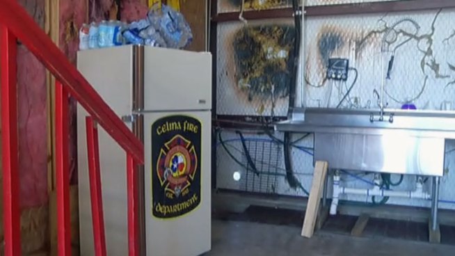 Firefighters in Celina had a close call when a dryer fire engulfed the fire station in flames.