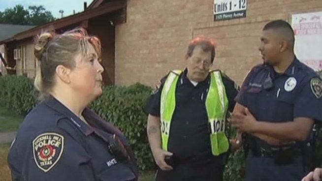Three Cockrell Hill police officers who were in the right place at the right time are credited with saving a man from a fire at the Shiloh Apartment early Friday morning.