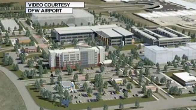If the development is approved there are some big plans in the works for a new development at DFW Airport including a hotel and shopping.