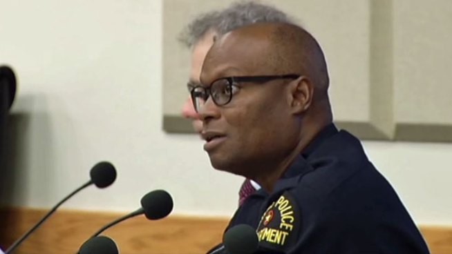 Dallas Police Chief David Brown outlined the latest DPD crime report which shows the crime rate dropping compared to last year.