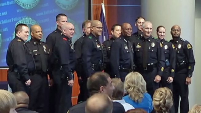 The Dallas Police Department has 12 new majors after Thursday's promotion ceremony for the newly created positions.