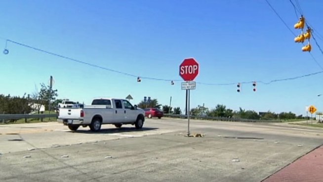 The intersection at Interstate 30 and Dalrock near Lake Ray Hubbard is causing concern for residents in the area who say the flashing lights and stop signs aren't enough to control the flow of traffic.