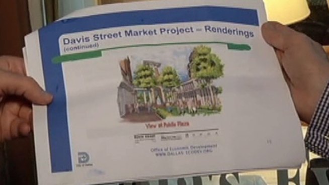 The Davis Street Market would occupy a whole square block of vacant land along Davis between Van Buren and Vernon.