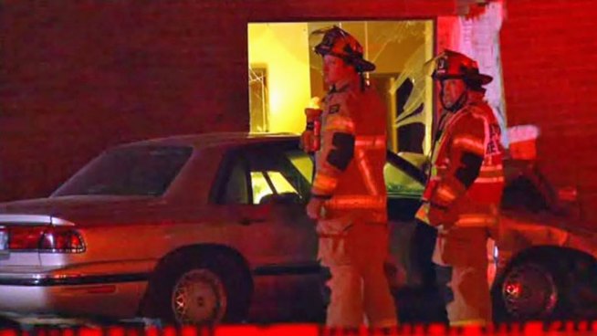 No guests had to be evacuated when a car crashed into a room at the Hampton Inn and Suites at I-35E and Wintergreen Road in DeSoto on Saturday.