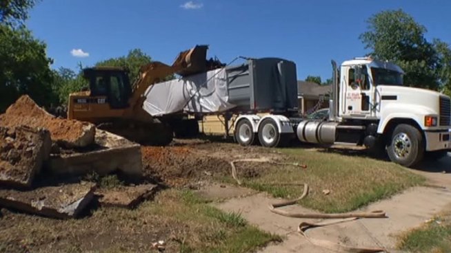 Another of 250 nuisance buildings in Dallas was demolished Wednesday. The mayor's 