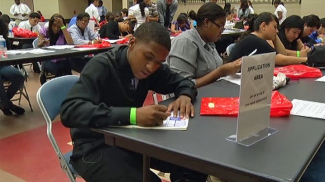 Recent graduates of Fort Worth ISD challenged the unemployment rate for teens on Thursday by seeking employment at an annual job fair.