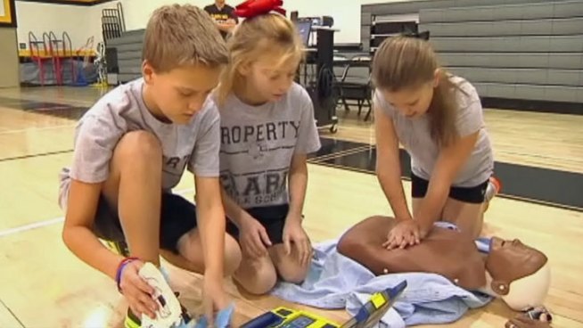 The Frisco Independent School District is teaching its middle school students life-saving skills like CPR and how to use a defibrillator.